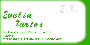 evelin kurtos business card