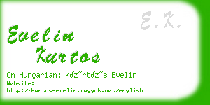 evelin kurtos business card